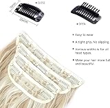 AliLeader 4 Pcs Clip In Curly Hair Extensions 20 in Dark Blonde Mixed Bleach view 4