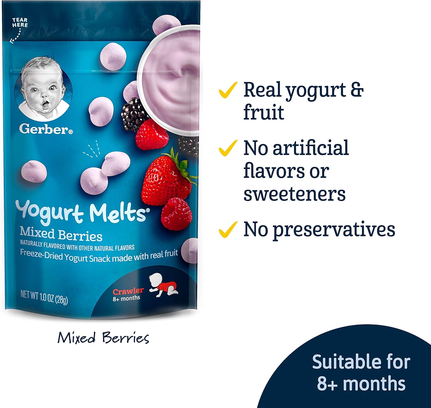 Gerber Graduates Yogurt Melts, Mixed Berry, 1 Ounce Amazon.ca Baby