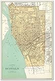 Antiguos MapsBuffalo New York circa 1895 | Art Print Poster Vintage Wall Decor | 24 x 36 inches (610 mm x 915 mm)