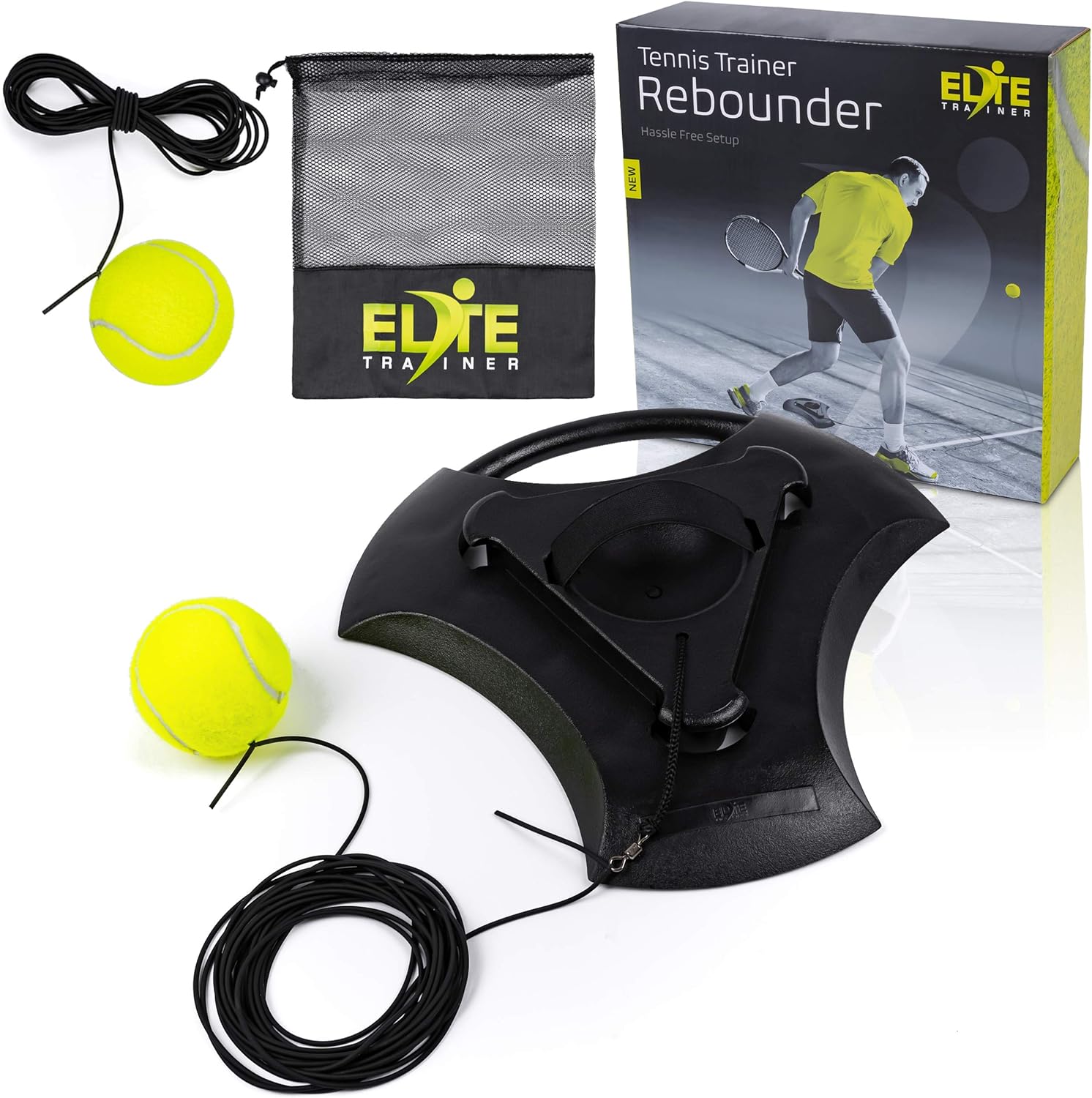 Elite Trainer Tennis Rebound Ball Set Heavy Duty Power