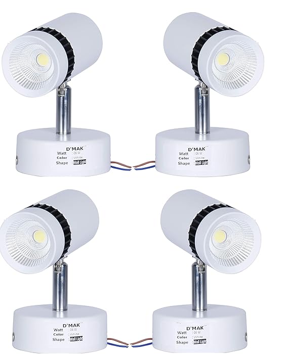 Happy Selling Brings White 6 Watt White Adjustable 180 LED Cob Spotting Wall Track Light (Cob Focus/Decorative Spot Light) | Track Light | | led spot Track Light | | Focus Track Light | {Set -04}