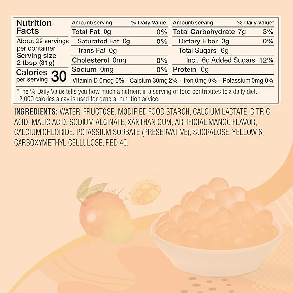 J WAY LOCAL FLAVOR J WAY BURSTING POPPING MANGO BOBA PEARL – MANGO POPPING BOBA – TAPIOCA POPPING BOBA MANGO – 2 LBS