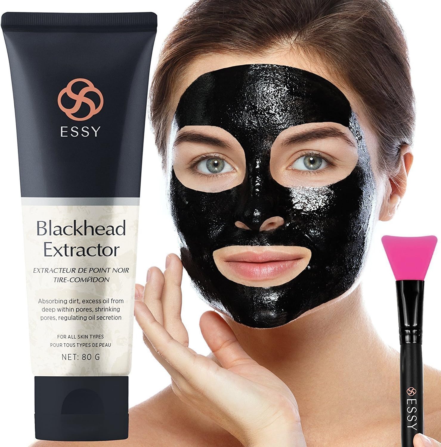 Black Mask Blackhead Remover Purifying Black Peel Off Mask - Activated Charcoal Deep Cleansing Facial Acne Pore Cleaner 120g