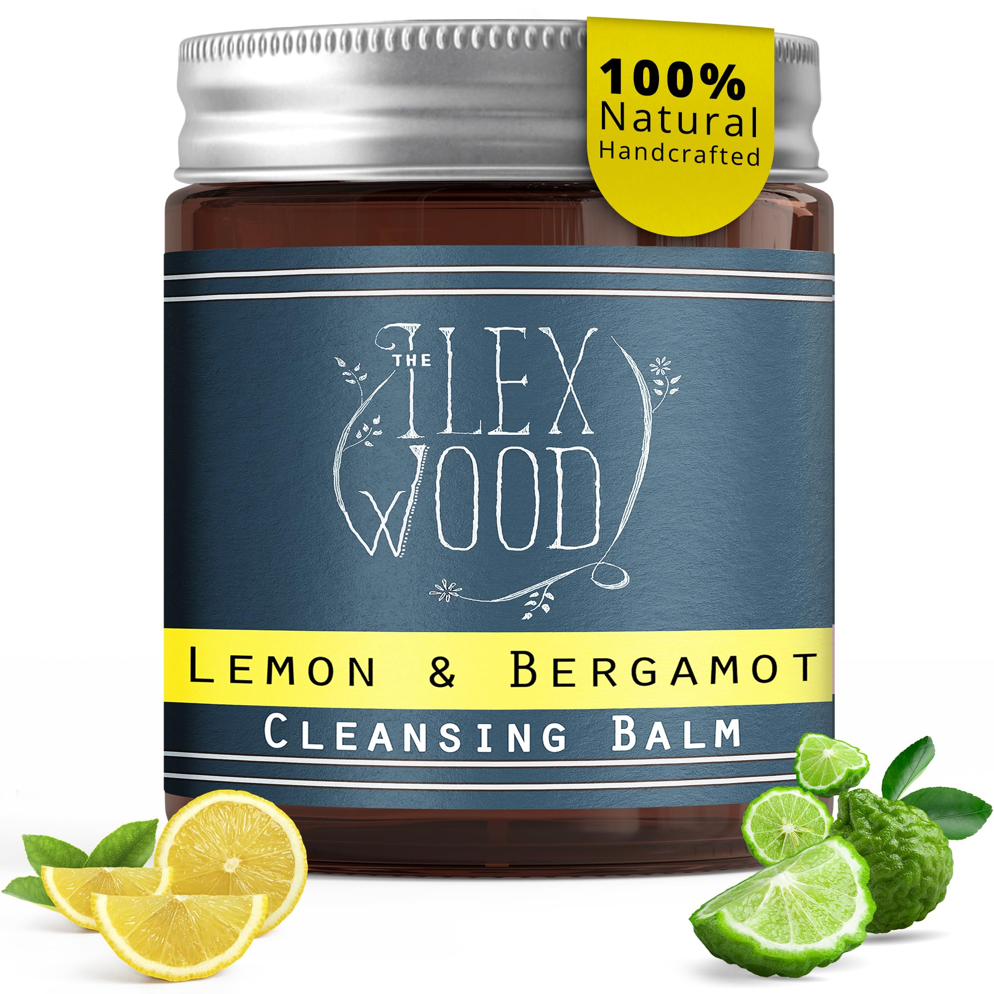 The Ilex Wood - Lemon and Bergamot Cleansing Balm - Face Care Cleansing, Moisturising and Make up Remover. 100% Natural, Vegan, Cruelty Free, Plastic Free, Handcrafted in the UK - 60ml — image 1