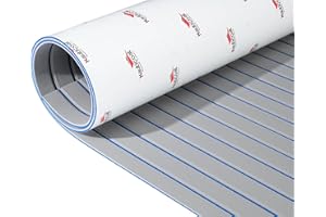 NAUTICOAT Boat Flooring Faux Teak, EVA/PE Marine Flooring, 92.5" x 23.6/43.3" Non Skid EVA Foam Decking for Boats, Swim Platf