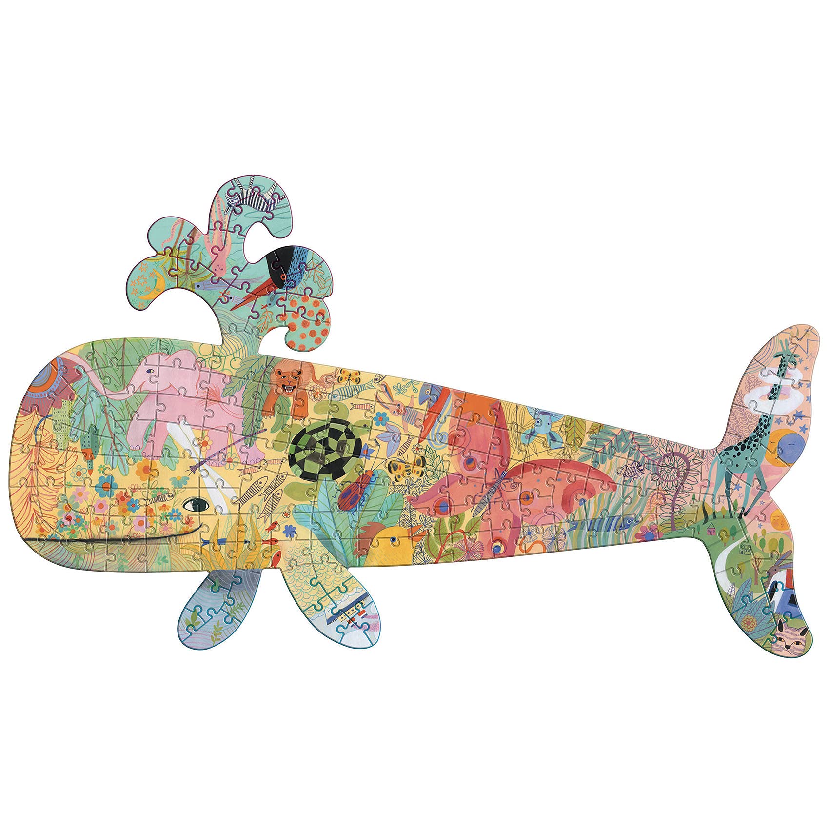 Djeco 37658 Puzzle Art Ballena Skill Games, Multicoloured