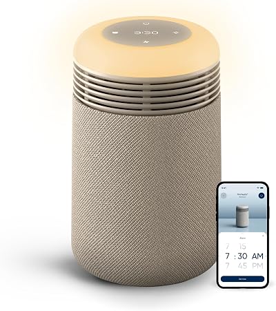 Blueair Mini Restful Sunrise Clock Air Purifier with HEPASilent USB-C