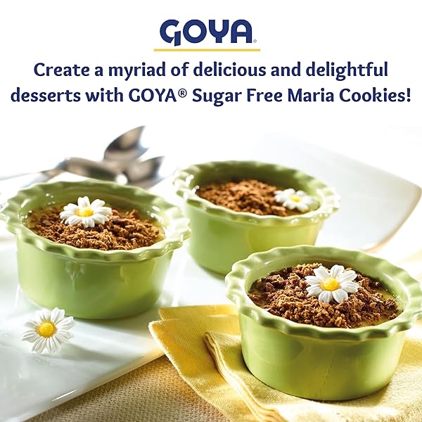 SUGAR FREE MARIA COOKIES BY GOYA, THIN CRISP, BAKED GOODS, SNACKS FOR SCHOOL AND WORK, LUNCH BOX SNACKS, 4 PACK, 7OZ. EACH