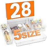 【Military Grade】A-LuGei Drawer Organizer, 【𝟱𝗦𝗶𝘇𝗲】 Makeup organizer, 【Holds 177 Items】 Bathroom Organizers and Storage, O