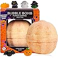 Halloween Bath Bomb for Kids with Surprise Toys Inside - Large Pumpkin Spooky Bombs for Boys & Girls – Made in USA, Boo Basket Stuffers for Teens by Two Sisters