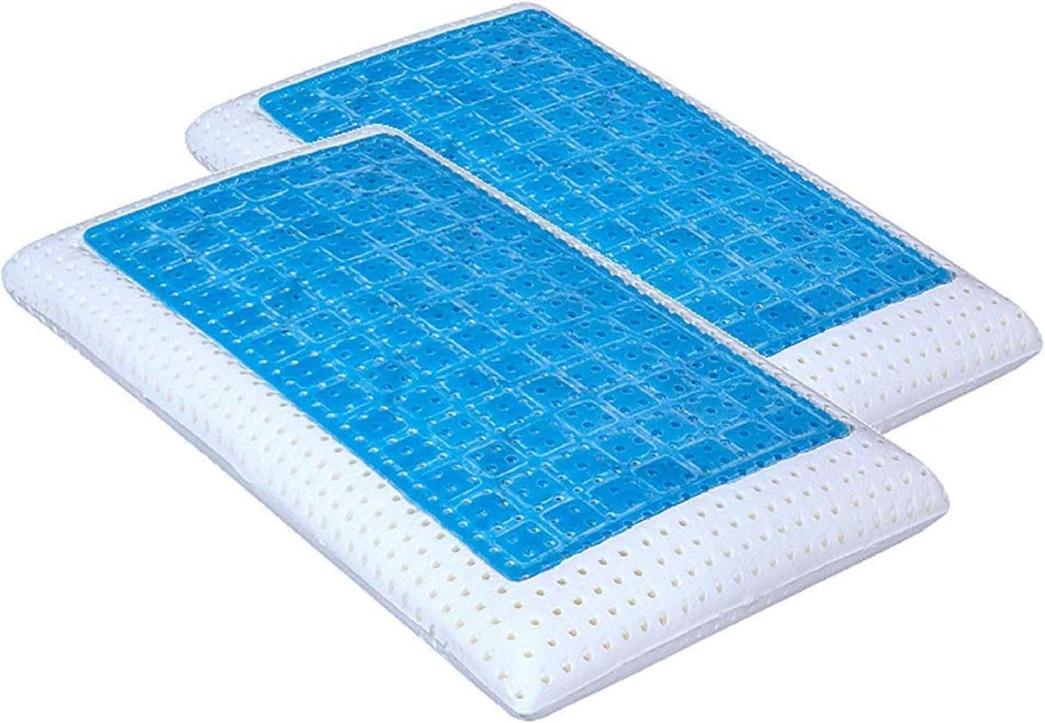EVERGREENWEB - Coppia Cuscini in MEMORY FOAM e oli di SOIA BIO 40x70 alti 13 cm