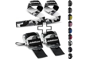 Fitgriff® Lifting Straps & Wrist Wraps (Bundle) Superior Support for Weightlifting & Gym Workouts - for Men and Women