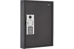 Adiroffice Key Holder Wall Mount - 60 Keys Lock Box with Code, Key Cabinet Wall Mount, Valet Parking Key Box, Car Dealer Key Cabinet - Space Saving Locking Key Box Wall Mount with Digital Lock