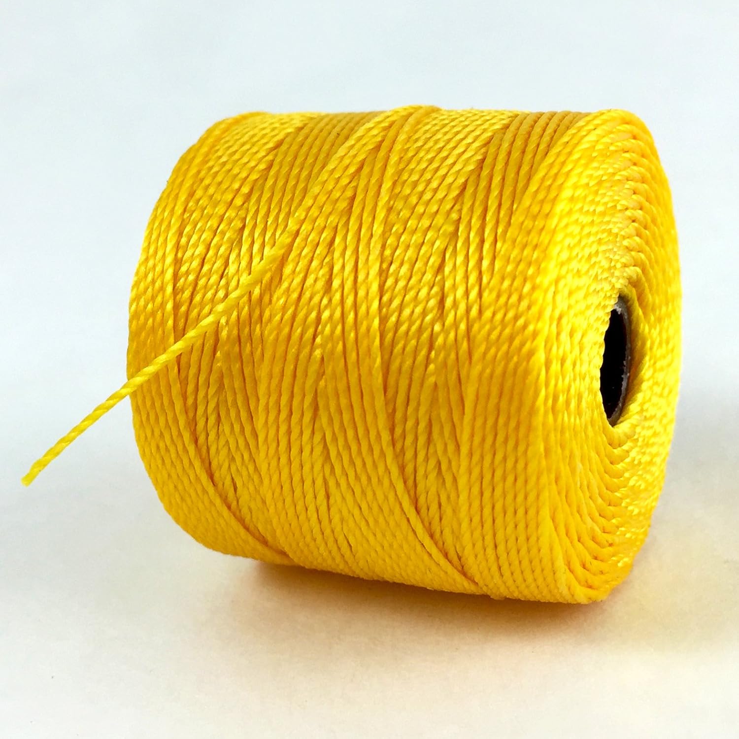 SLon Superlon Twisted Nylon Bead Cord 77 Yard Spool Golden