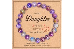 OUXUNX Easter Basket Stuffers for Teens Girls Kids Easter Basket Essentials Natural Bracelets for Women Girls Birthday Gifts for 6 7 8 9 10 11 12 13 16 Years Old Bracelet to My Daughter from Mom Dad Gifts Stocking Stuffers