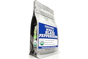 Spice Profile USDA Organic Black Peppercorns Whole, Lab Tested for Heavy Metals, Resealable 4oz Pouch, Kali Mirch, Pimienta Negra en Granos