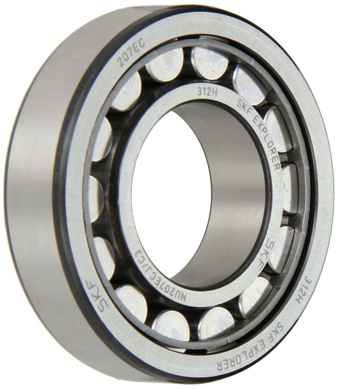 SKF Cylindrical Radial Roller Bearing, 120 ID, Bearing steel