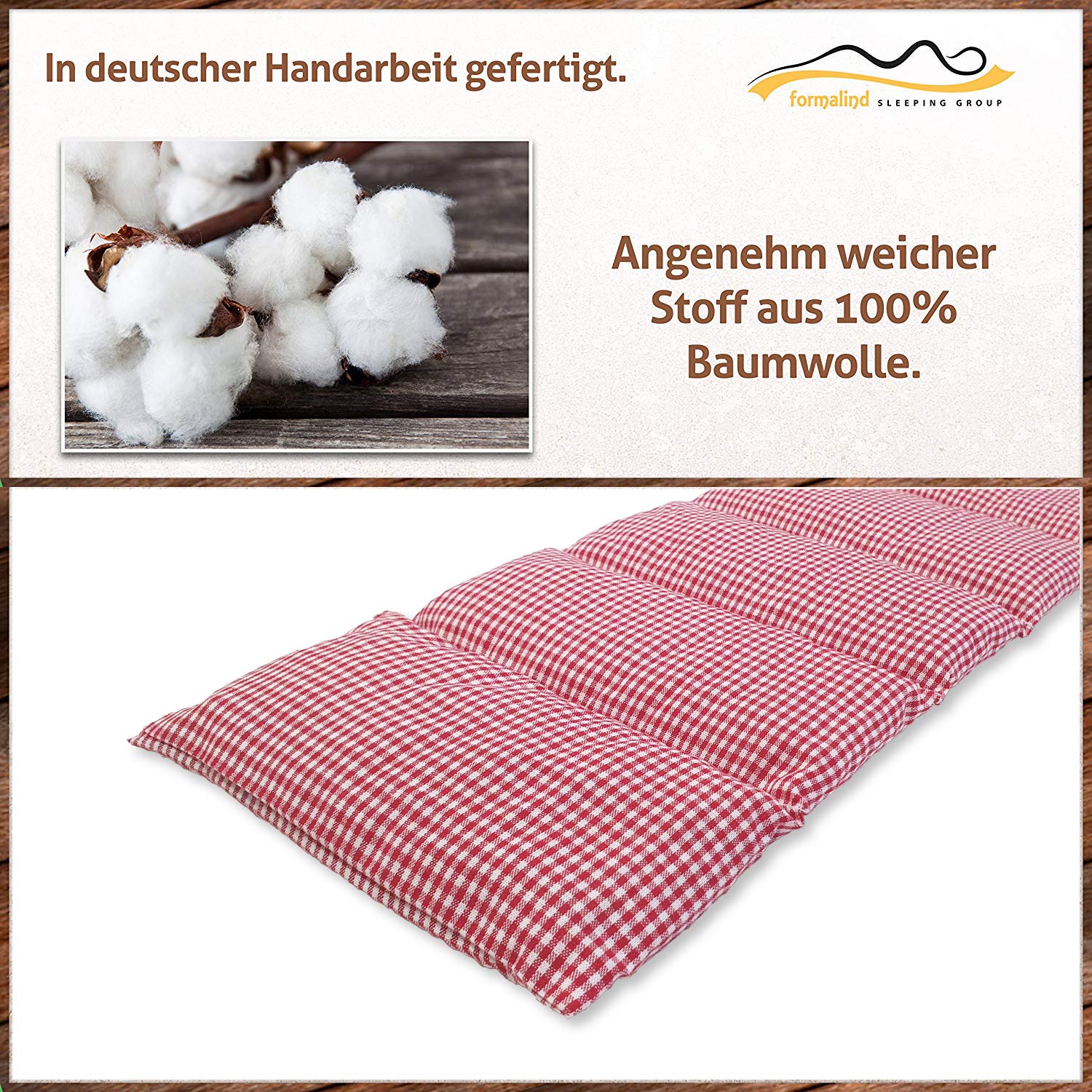 Almohada Termica 50x20 cm - Hecho en Alemania - Relleno: 800 ...