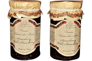 Les Confitures à la Ancienne Set of 2 Jars, Fraises des Bois (Wild Strawberry) French Preserves, 9.5 oz