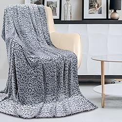 MACEVIA Flannel Fleece Cheetah Print