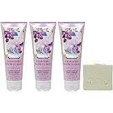 Bath & Body Works Strawberry Snowflakes - 3 Ultimate Hydration Body Cream - with a Natural Oats Soap