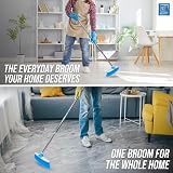 TDBS Soft Broom Indoor Sweeping Brush with Stainless Steel Handle Blue view 2