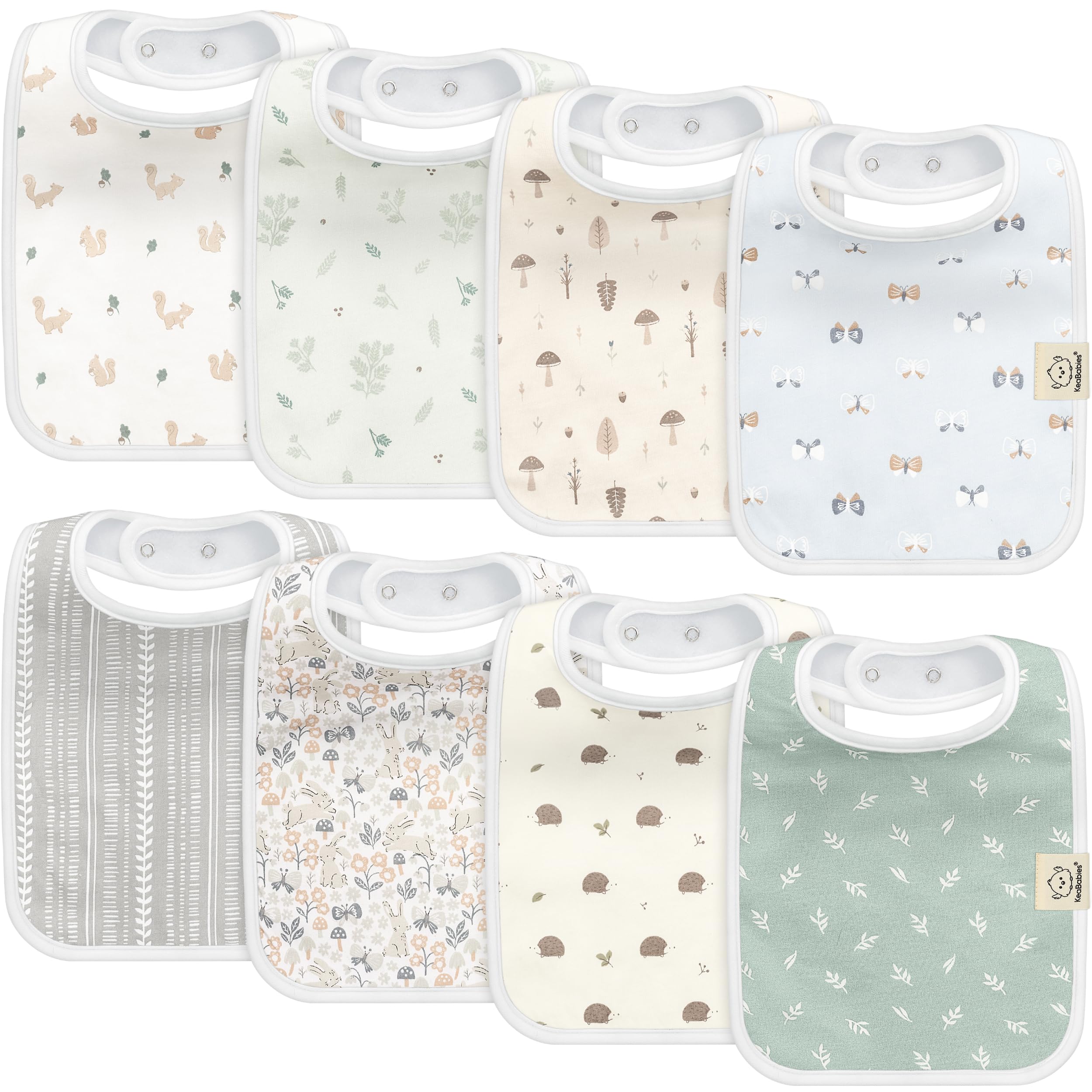 Photo 1 of KeaBabies 8-Pack Organic Baby Bibs for Boys, Girls - Super Absorbent Cotton Drool Bibs for Baby Girl & Boy, Teething Toddler, Drooling Newborn, Ultra Soft & Machine Washable (Prairie)