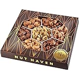 Nuts Gift Basket - Healthy Assortment of Sweet & Salty Dry Roasted Gourmet Nuts - Assorted Food Gift Box for Holiday Christma