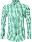 Trachtenhemd Hauslehen Kornblau Blau Karo Langarm R Produktbild-Vorschau 3