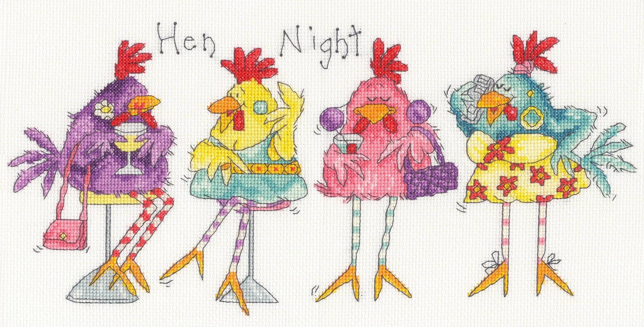 Bothy Threads Counted Cross Stitch Kit - Hen Night