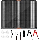 Solar Panel 50W 12V Solar Car Battery Charger Maintainer Portable Waterproof Power Solar Trickle Charger for Car Boat Automotive RV with Alligator Clip