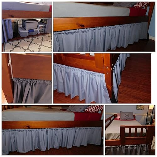Amazon Com Dorm Bed Skirt Dust Ruffle Curtains Panels Bunk Beds