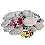 DALTACK 20PCS Large Painting Rocks, Natural River