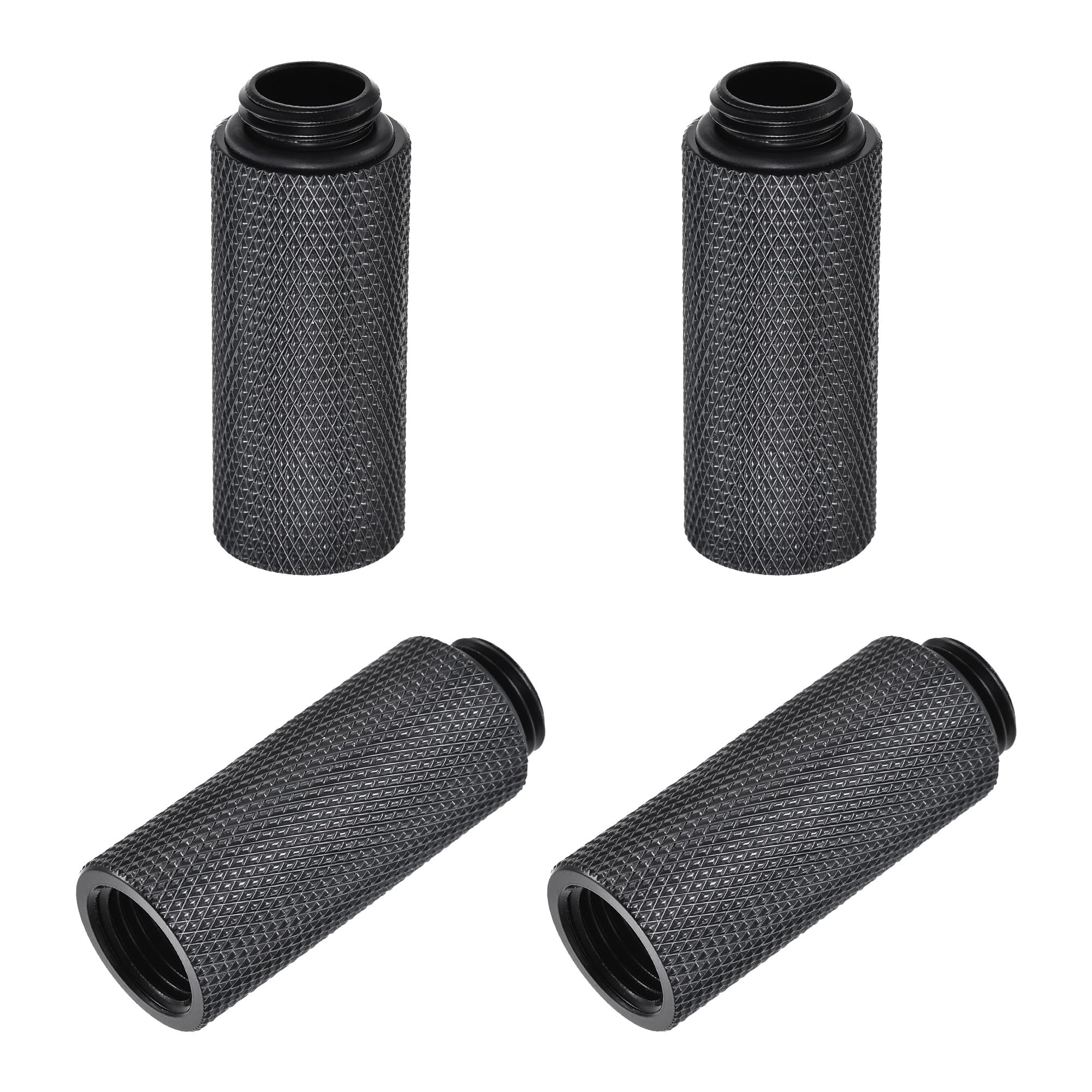 Photo 1 of uxcell Male to Female Extender Fitting G1/4 x 40mm for PC Water Cooling System Black 4pcs