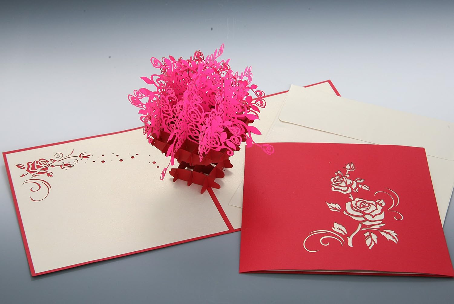 新商品につき 期間限定割 花束ポップアップカード グリーティングカード 封筒付き ピンク 並行輸入品 グリーティングカード 文房具 オフィス用品 Amazon