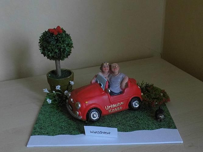 Geschenk Deko Rubinhochzeit 40.Hochzeitstag Geldgeschenk Spardose Urlaubskasse
