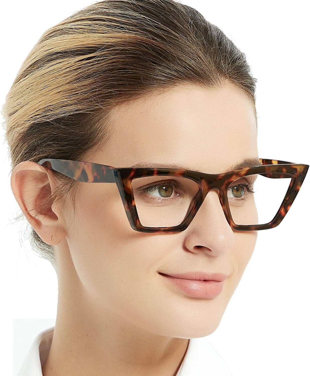 OCCI CHIARI Womens Reading Glasses 1.5+ Fashion Cateye Readers for Women Ladies' Glasses for Reading Sturdy Hinge (Retro Brown, 150)