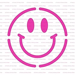 Smiley Face Print Stencil - Create Smiley