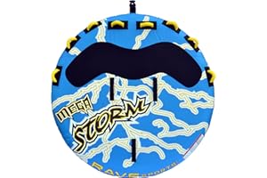 RAVE Sports Mega Storm Boat Towable Tube - Inflatable Boating Tube for 1-4 Riders