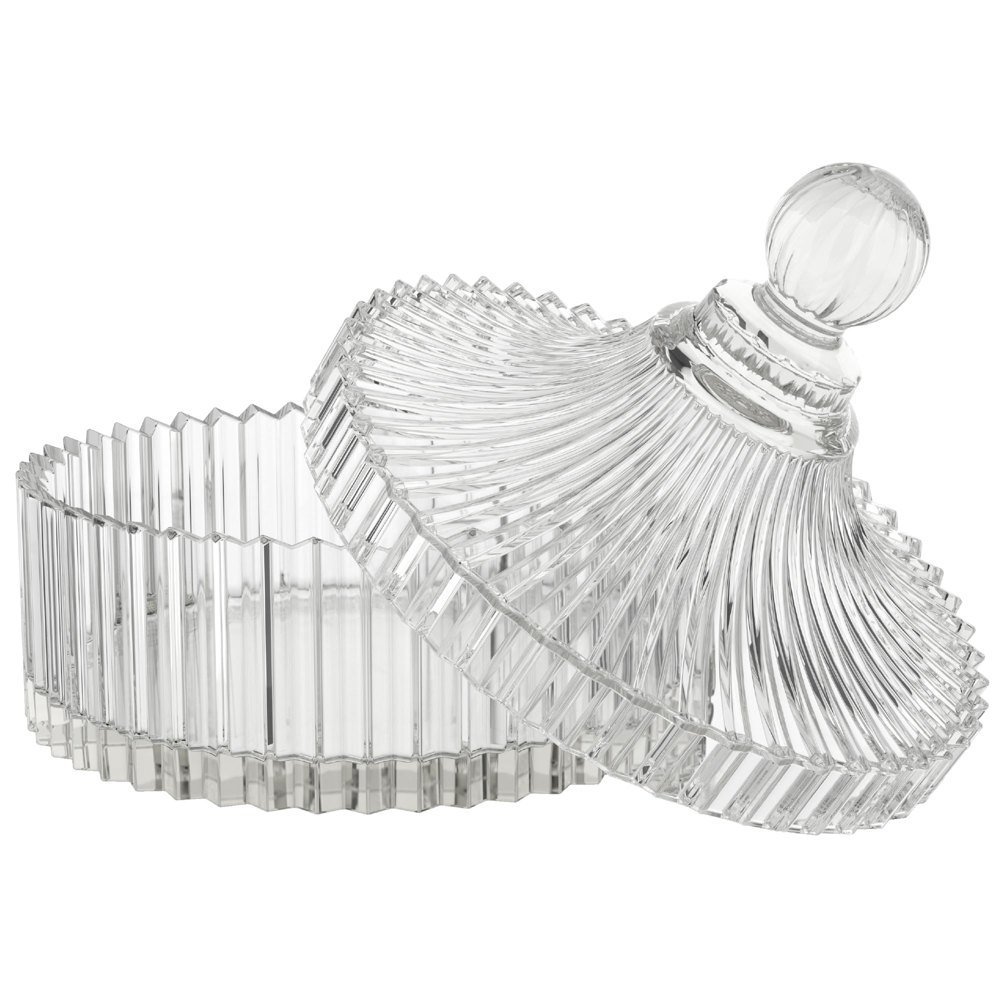 Shelley Kyle Large Crystal Puff Dish, Puff Not Included, 1 Count