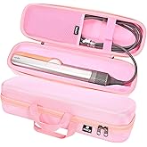 RAIACE Hard Carrying Case Compatible with dyson airstrait straightener, Travel Storage Bag. (for sale is case only) - Pink