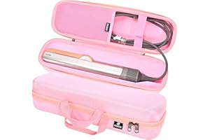 RAIACE Hard Carrying Case Compatible with dyson airstrait straightener, Travel Storage Bag. (for sale is case only) - Pink