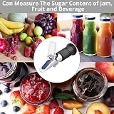 Proster Brix Refractometer ATC 0-80% Hand Held with 3 Pips for Sugar Content view 5