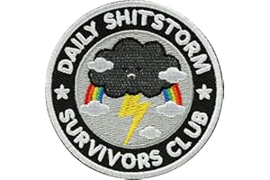 XMJY Funny Cartoon Cloud Patch, Embroidered Meme Iron on Patches, Cute Morale Patch for Backpacks, Dog Harnesses, Army Vests, Hats, Helmets, Gym Bags