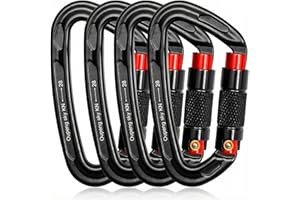 OUPENG SKY Auto Locking Carabiner Clips - 28KN (6172lbs) Heavy Duty Caribeaners ，4PCS Large Carabiner Clip for Keychains，Hammock，Camping, Gym, Hiking, Outdoor ，Dog Leash