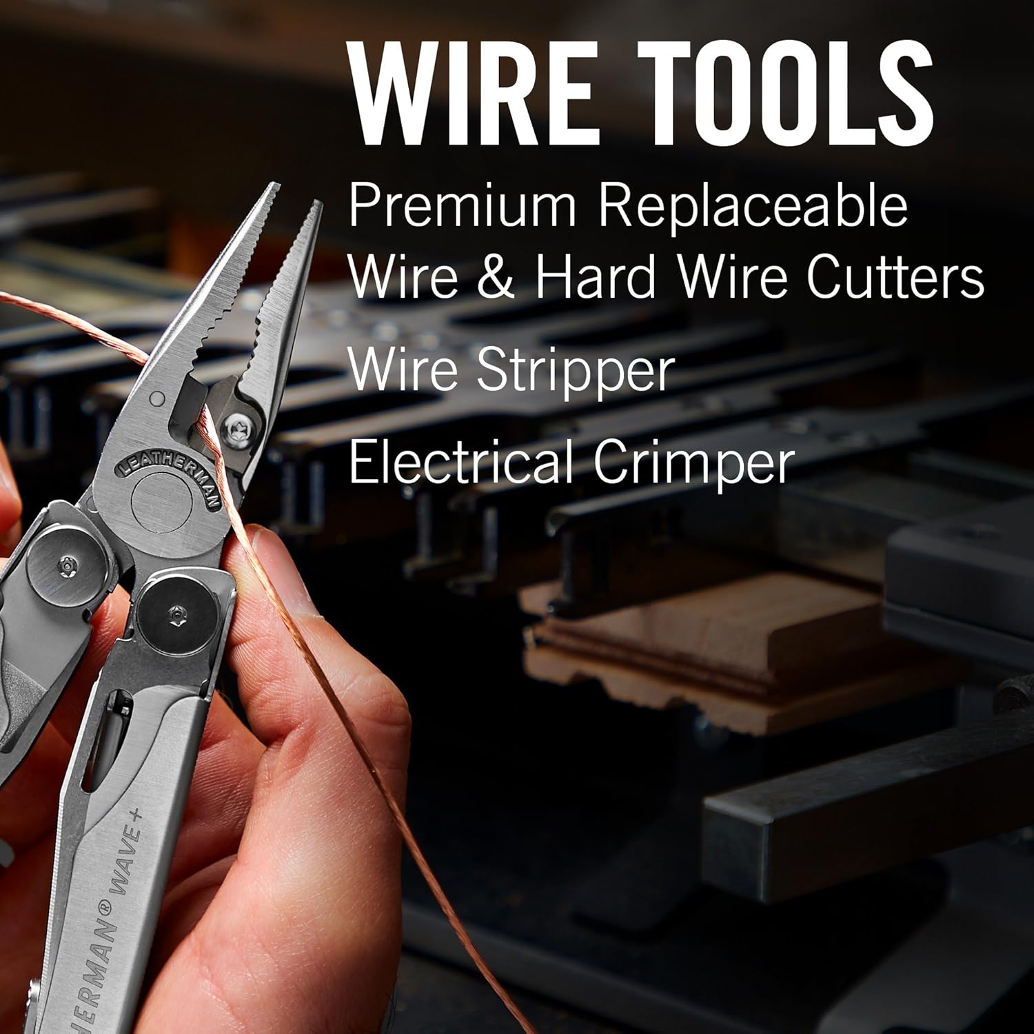 LEATHERMAN, Wave Plus Multitool with Premium Replaceable Wire Cutters, Spring-Action Scissors and Nylon Sheath, Built in the USA, Stainless Steel - - 