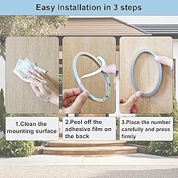 YWONOBS Door Numbers, 5 Inches 3D Self Adhesive