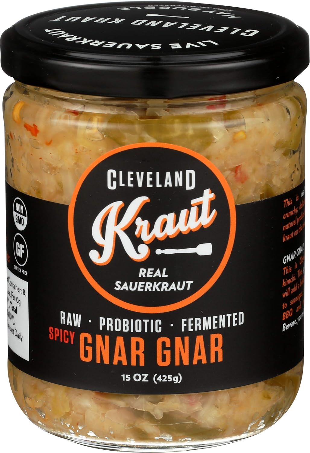 Cleveland Kraut, Naturally Fermented Gnar Gnar Sauerkraut with Live and
