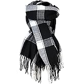 VIVIAN & VINCENT Plaid Fall Winter Scarf for Women Cashmere Feel Oversized Shawl Wrap