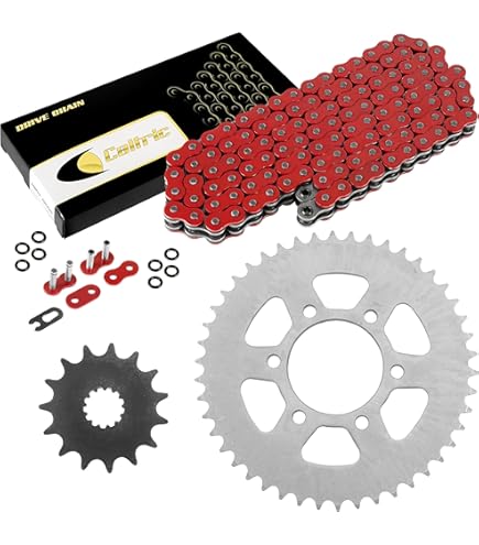 Amazon.com: Caltric Red Drive Chain And Sprocket Kit Compatible